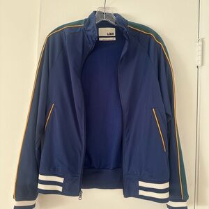 LCKR Blue Track Jacket with Yellow Stripes